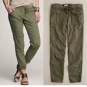 J. Crew Pants Womens Olive Green Canteen City Fit Casual Cotton Drawstring